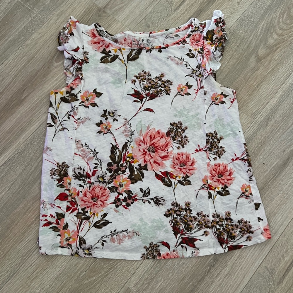 LOFT - White floral top